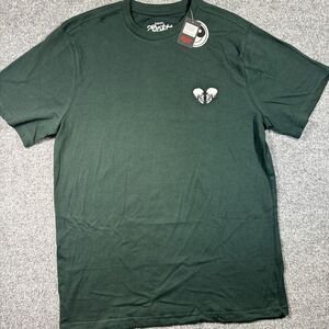 Eighty Eight Brand T Shirt Mens Large Green Skulls Graphic‎ Short Sleeve Logo